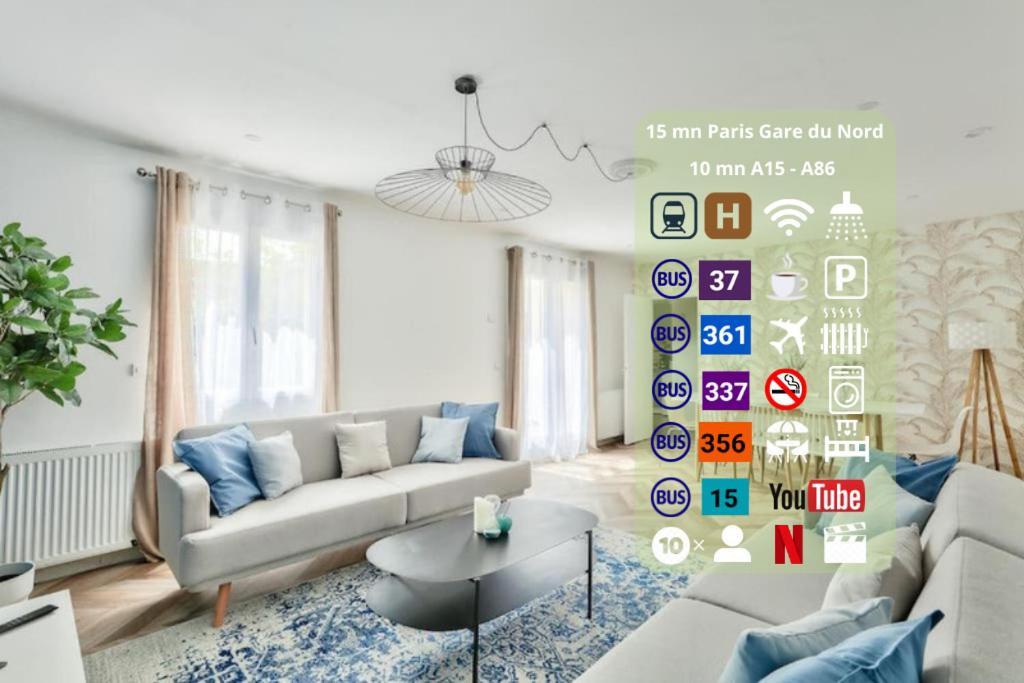 Parking Prive Gratuit - 15Mn Paris - Gare A Pied En 5Mn - Tout Equipee - Terrasse - Jardin - Stade De France - Casino D'Enghien - Hippodrome, Universite Эпине-сюр-Сена Экстерьер фото