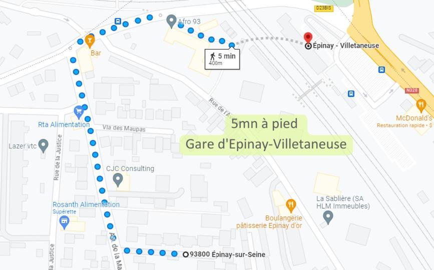 Parking Prive Gratuit - 15Mn Paris - Gare A Pied En 5Mn - Tout Equipee - Terrasse - Jardin - Stade De France - Casino D'Enghien - Hippodrome, Universite Эпине-сюр-Сена Экстерьер фото